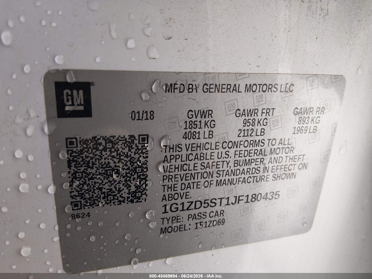 2018 CHEVROLET MALIBU LT thumbnail 10