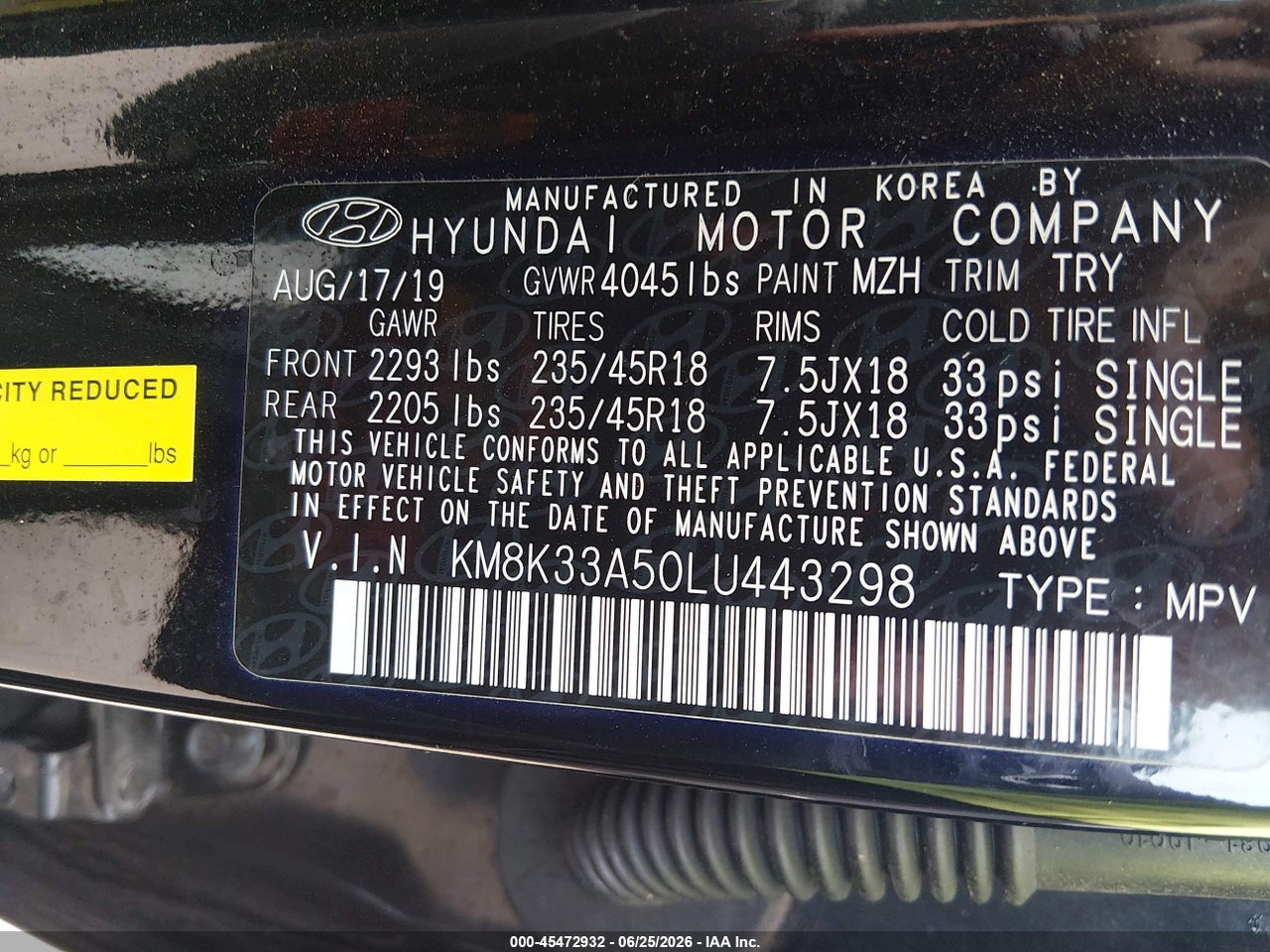 2020 HYUNDAI KONA LIMITED thumbnail 10