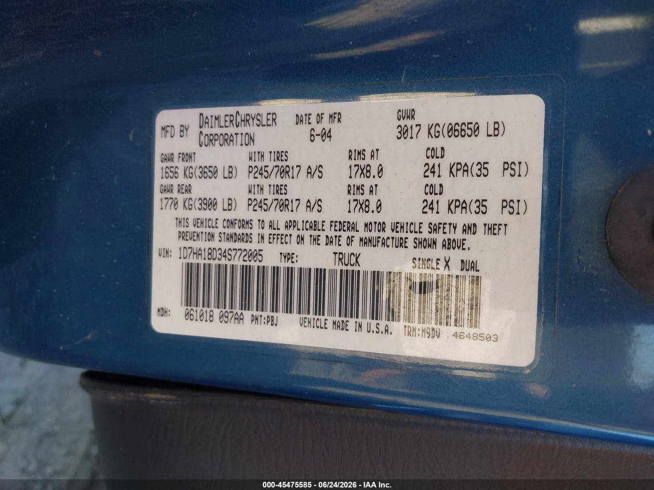 2004 DODGE RAM 1500 SLT/LARAMIE thumbnail 10