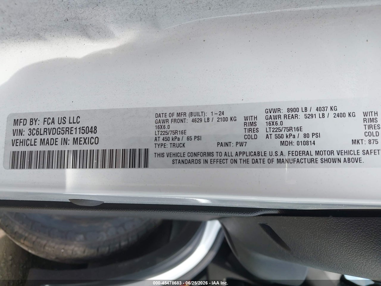 2024 RAM PROMASTER 2500 TRADESMAN HIGH ROOF 159 WB W/PASS SEAT thumbnail 10