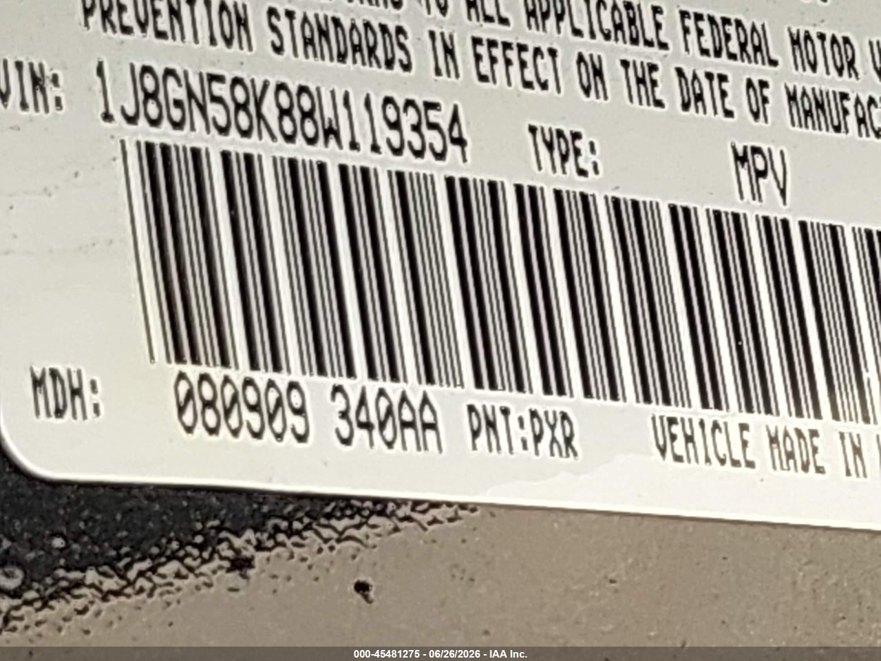 2008 JEEP LIBERTY LIMITED EDITION thumbnail 10