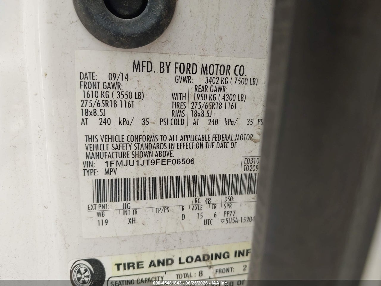 2015 FORD EXPEDITION XLT thumbnail 10
