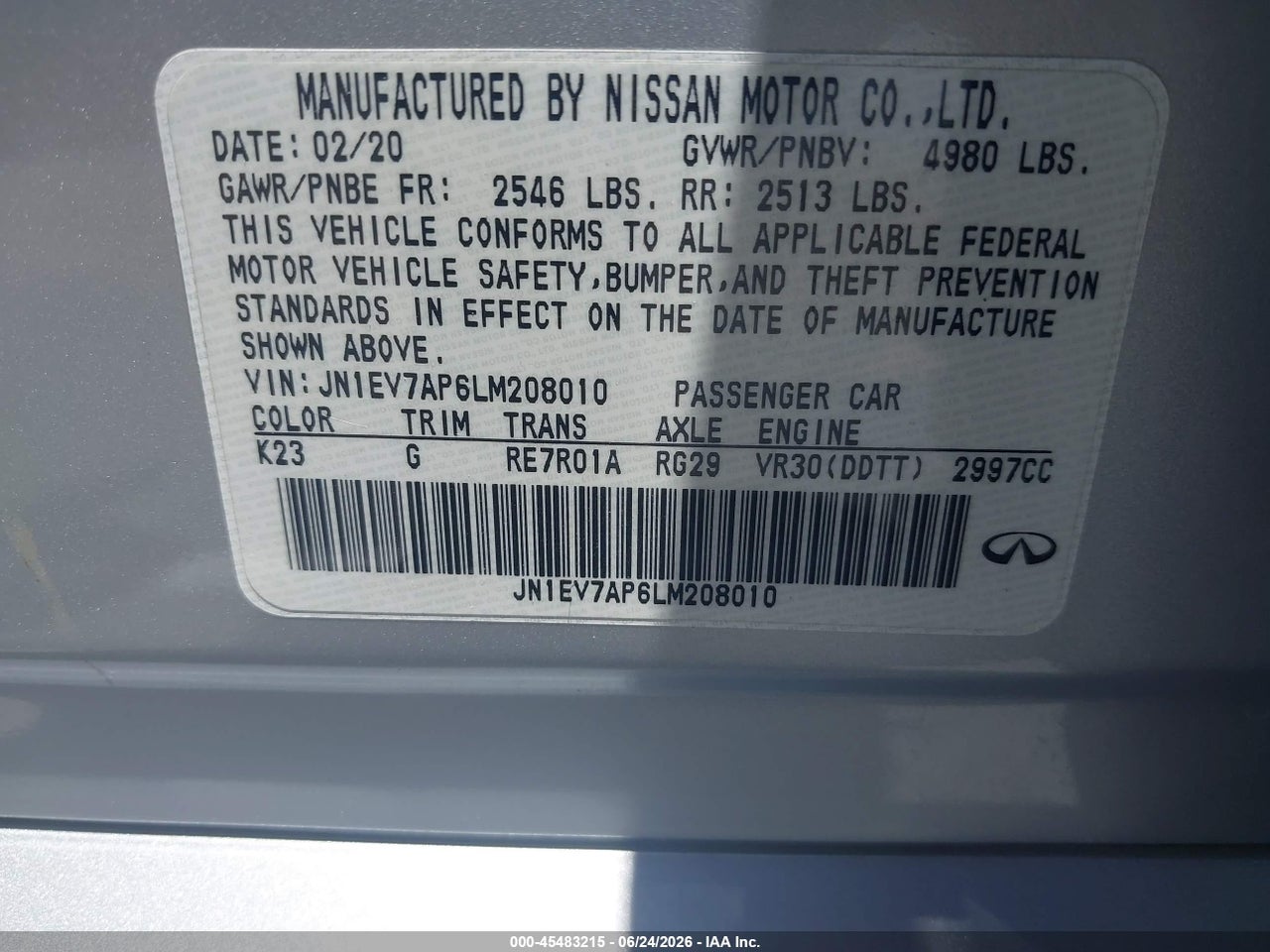 2020 INFINITI Q50 LUXE thumbnail 10