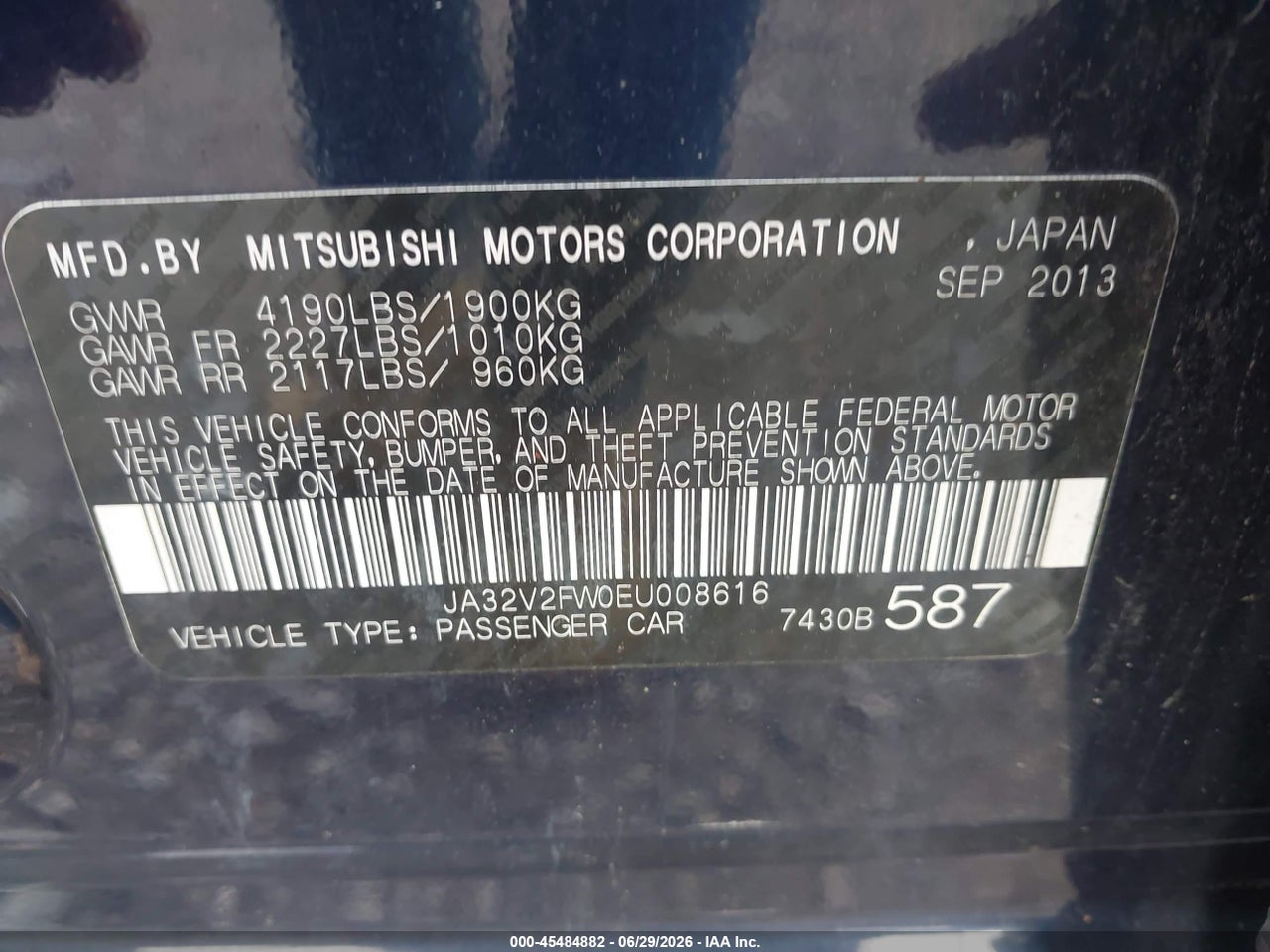2014 MITSUBISHI LANCER SE thumbnail 10