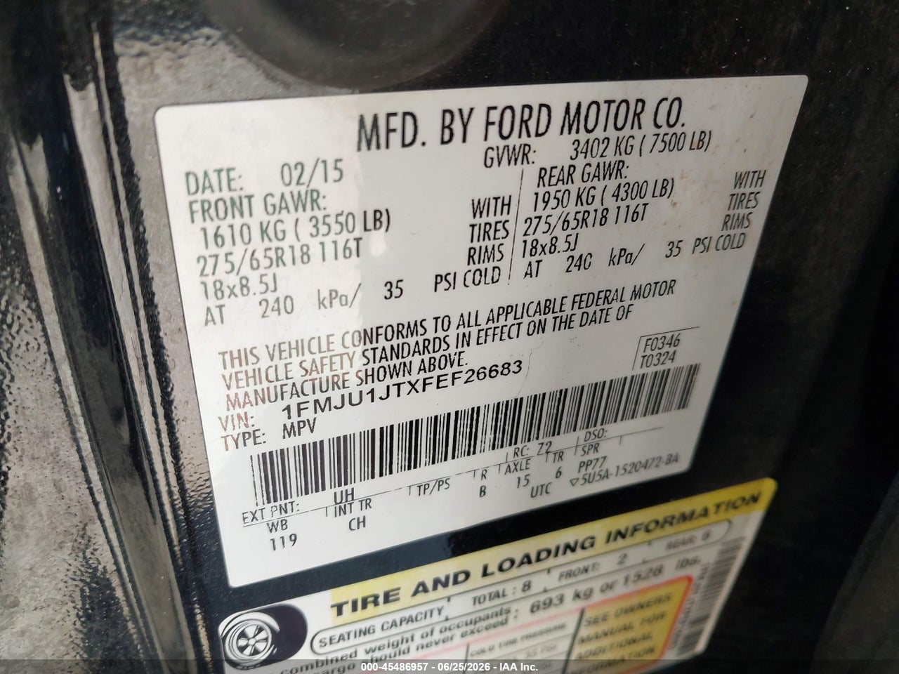 2015 FORD EXPEDITION XLT thumbnail 10