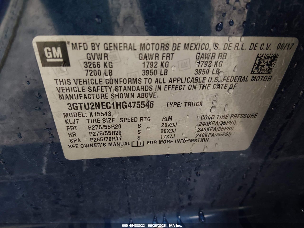 2017 GMC SIERRA 1500 SLT thumbnail 10