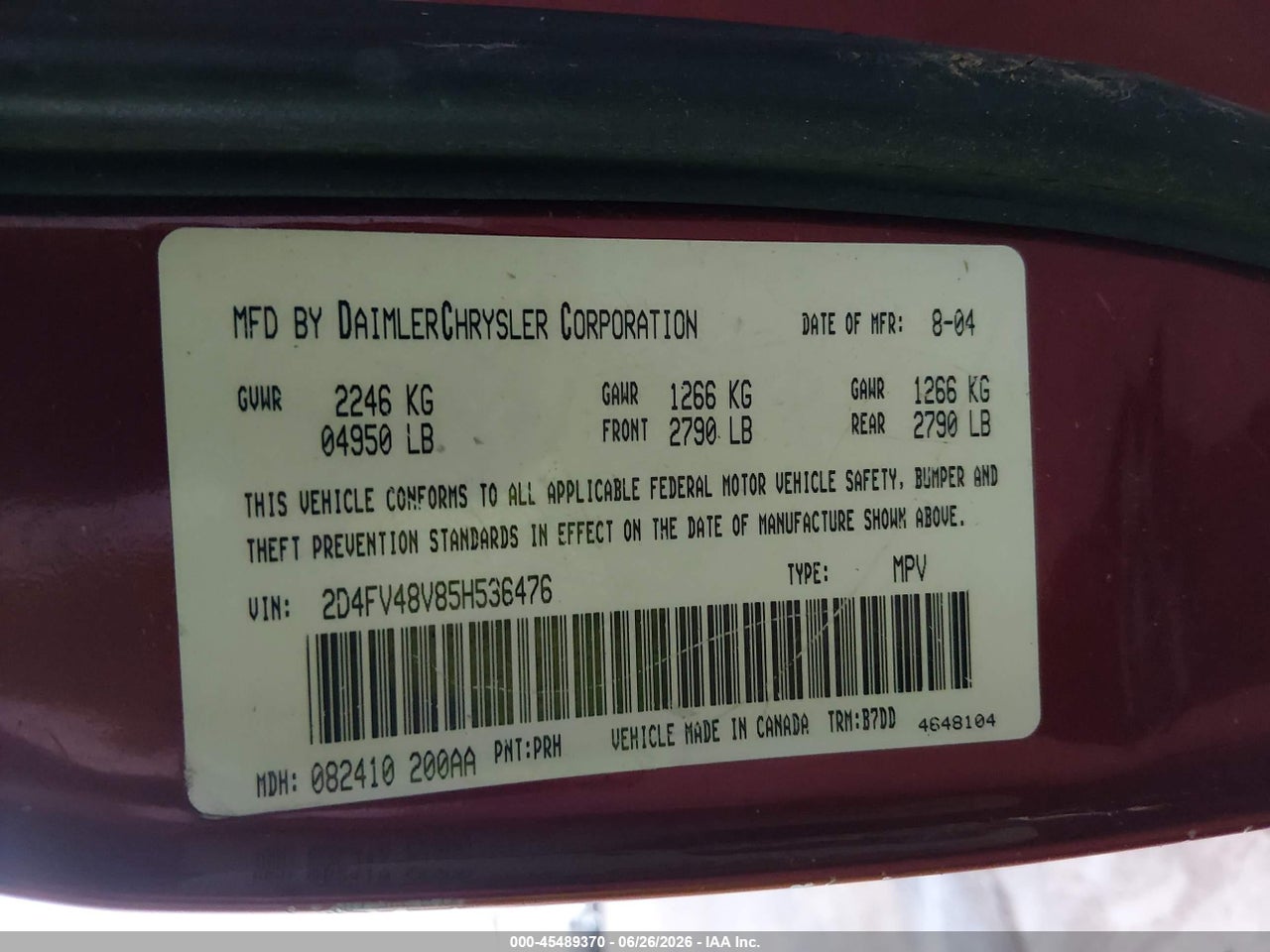 2005 DODGE MAGNUM SE thumbnail 10