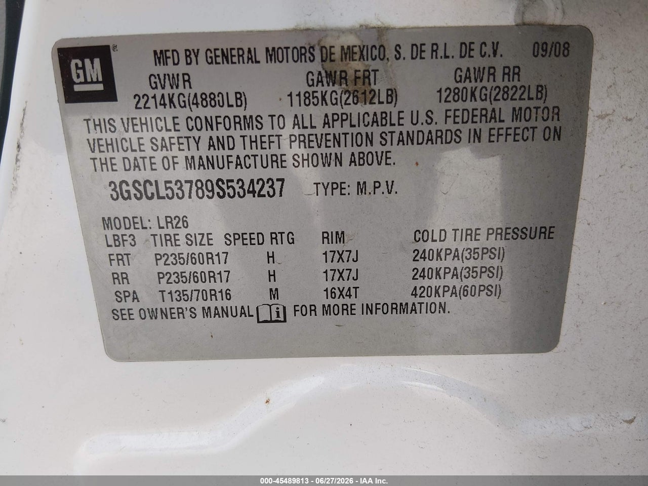2009 SATURN VUE XR thumbnail 10