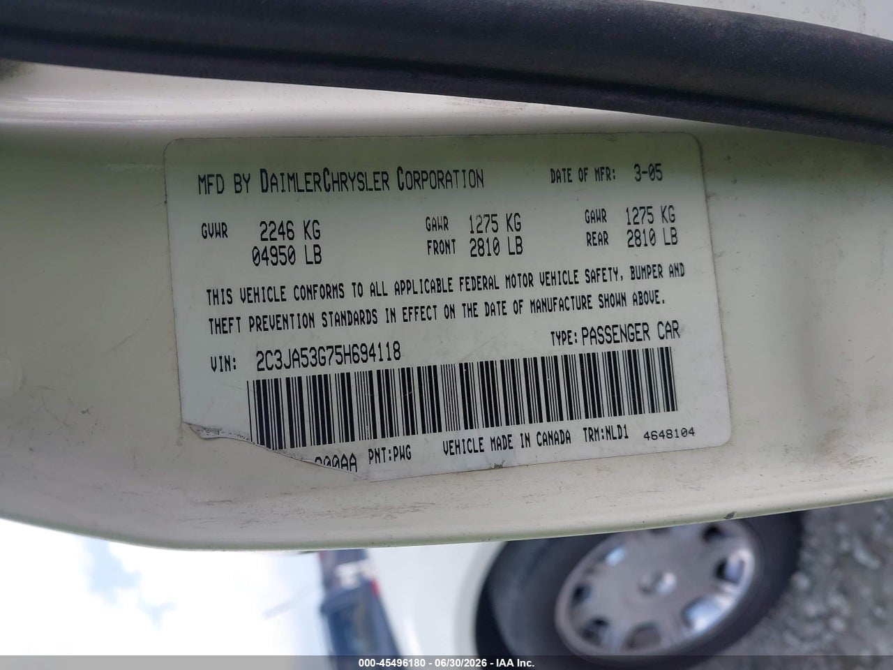 2005 CHRYSLER 300 TOURING thumbnail 10