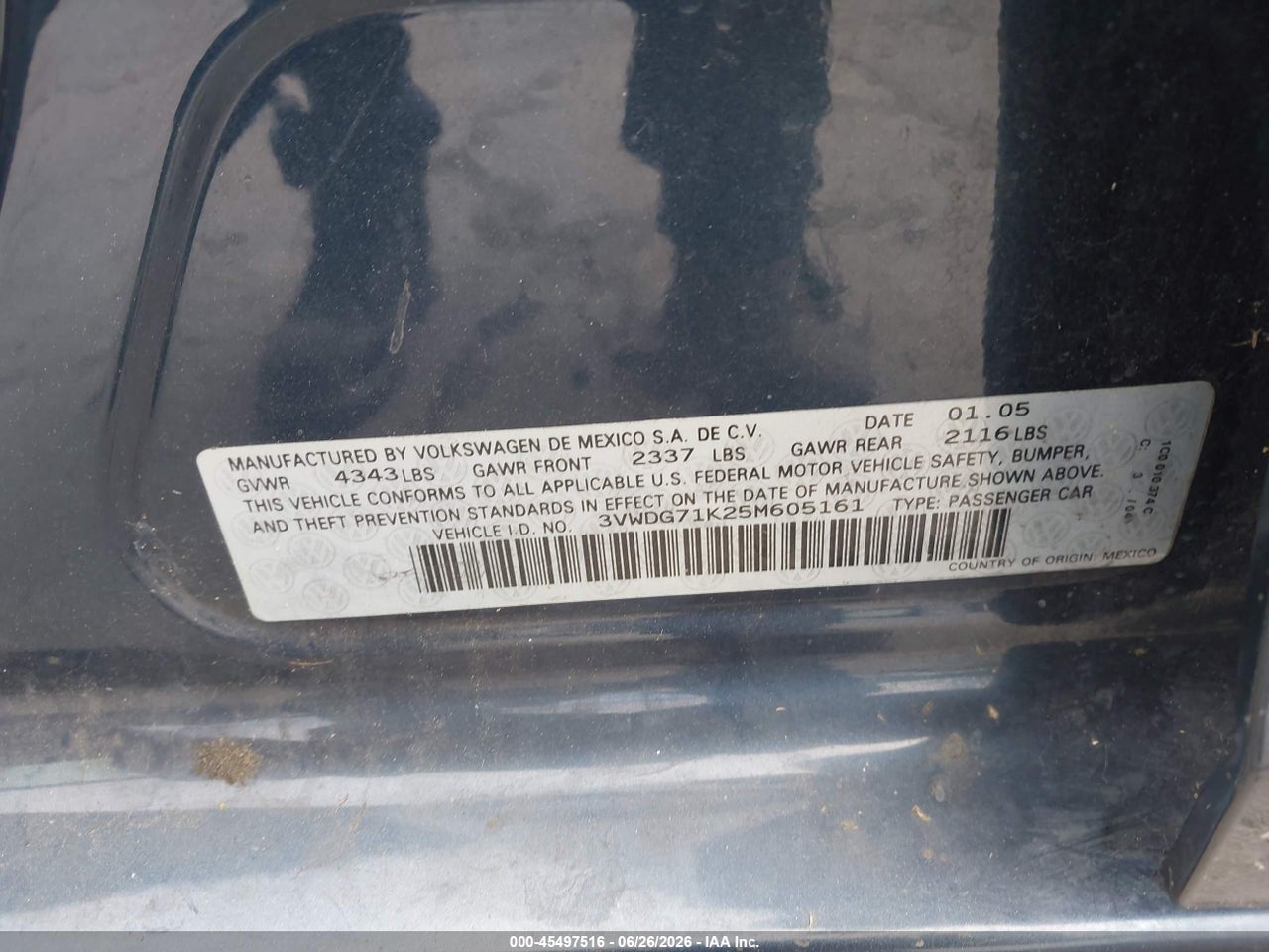 2005 VOLKSWAGEN JETTA 2.5 thumbnail 10