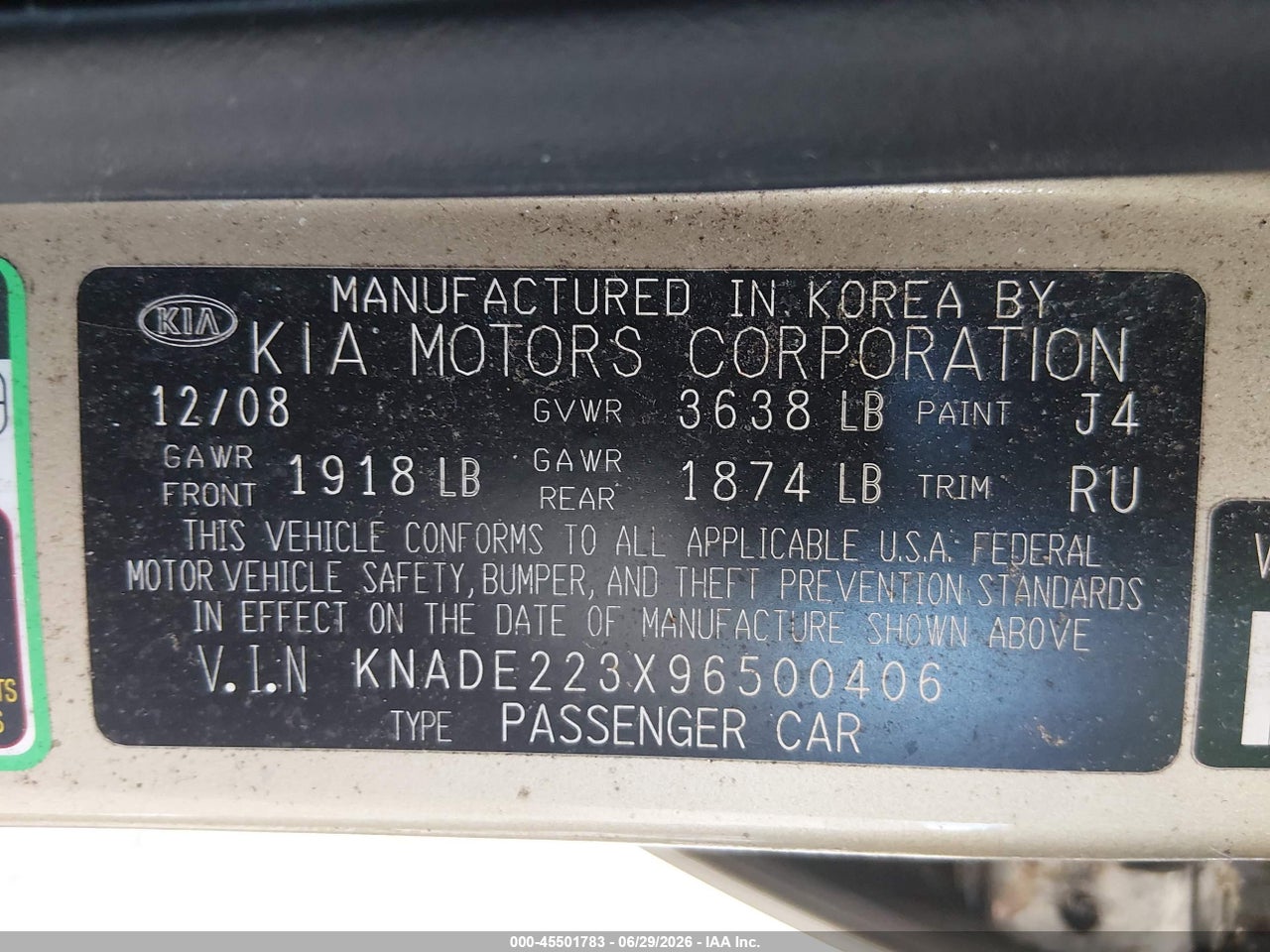 2009 KIA RIO LX thumbnail 10