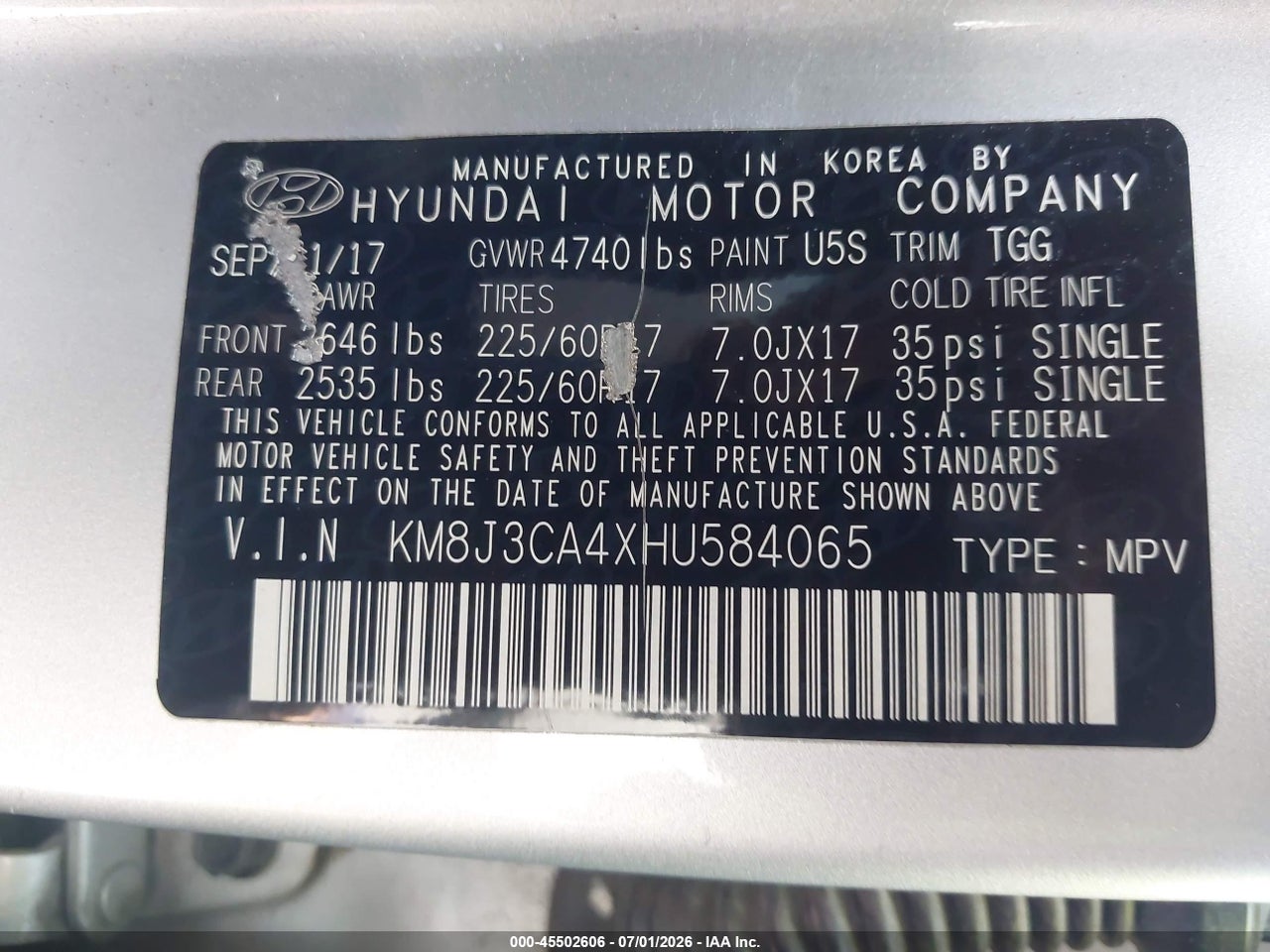 2017 HYUNDAI TUCSON SE thumbnail 10