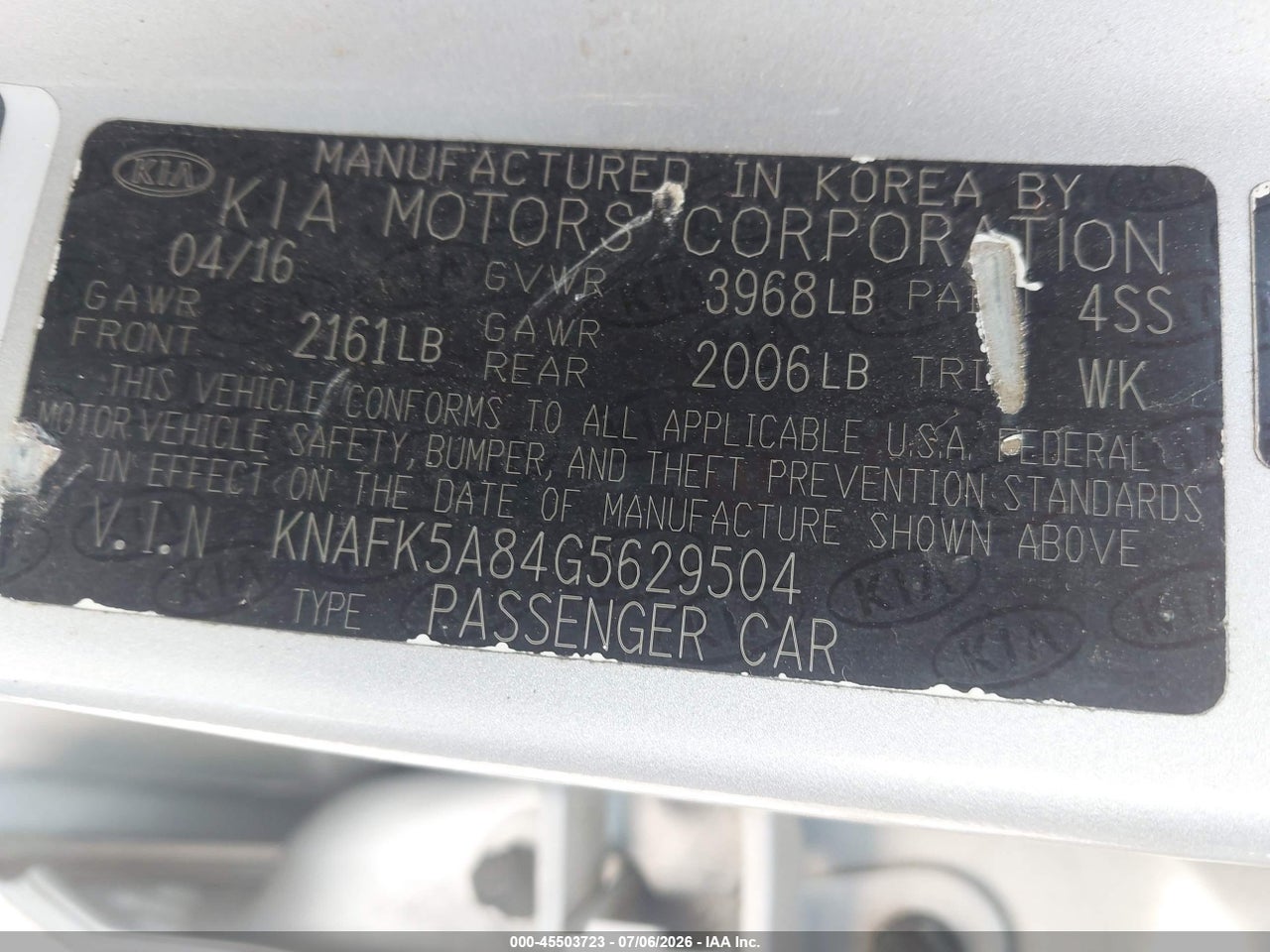 2016 KIA FORTE LX thumbnail 10