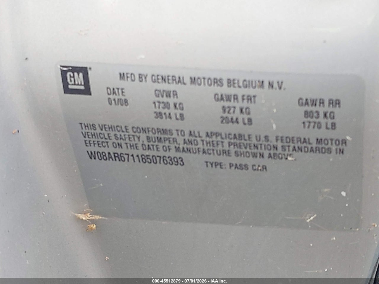2008 SATURN ASTRA XE thumbnail 10