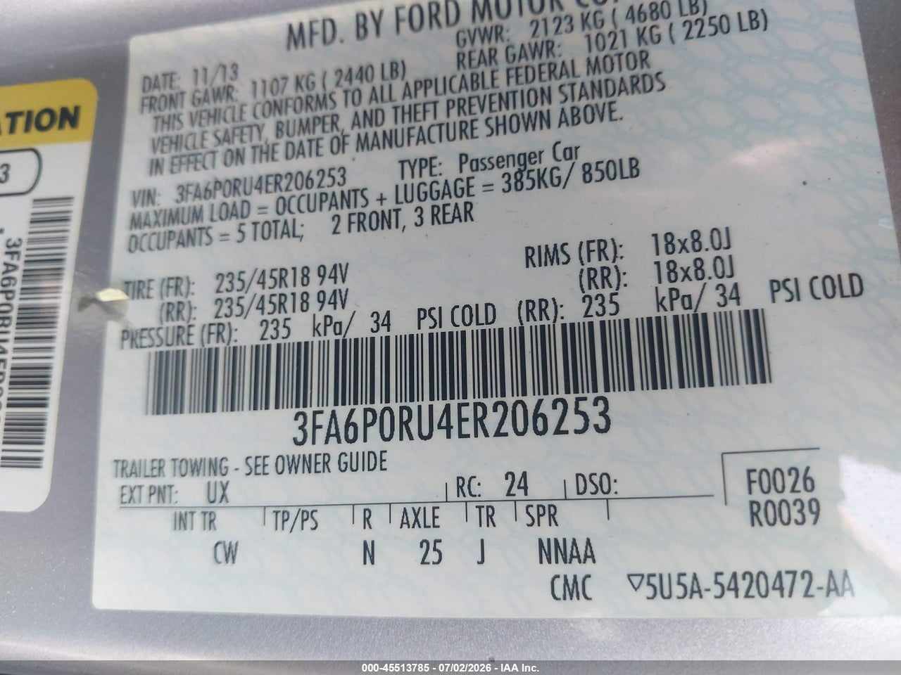 2014 FORD FUSION HYBRID TITANIUM thumbnail 10