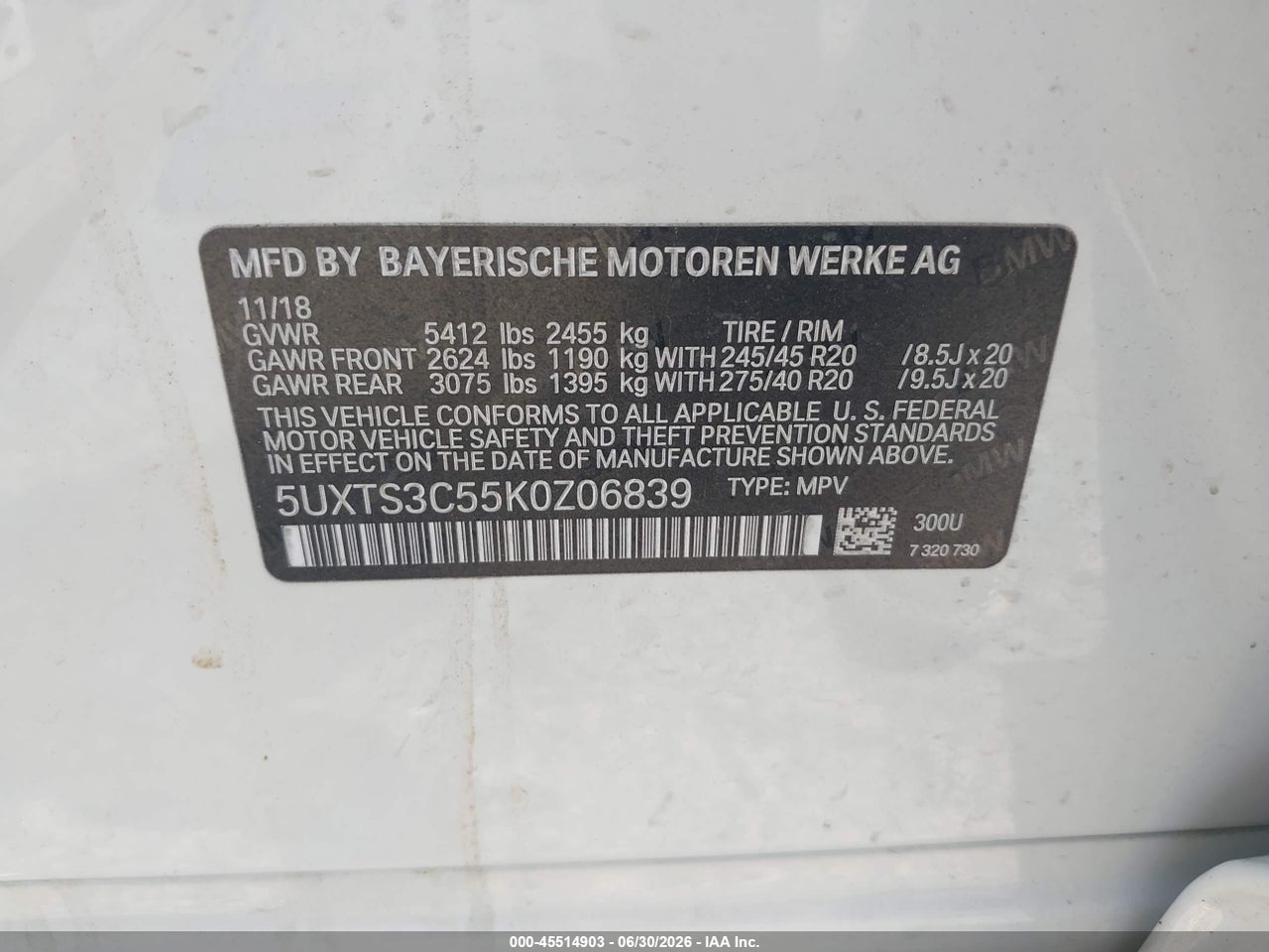 2019 BMW X3 M40I thumbnail 10