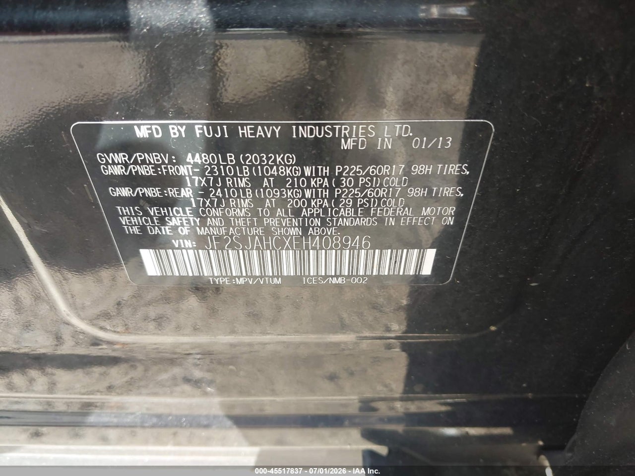 2014 SUBARU FORESTER 2.5I LIMITED thumbnail 10