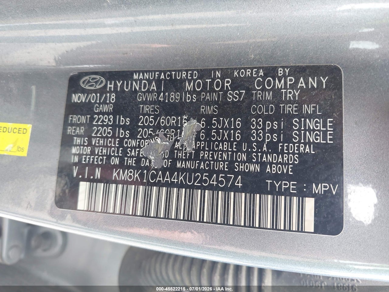 2019 HYUNDAI KONA SE thumbnail 10