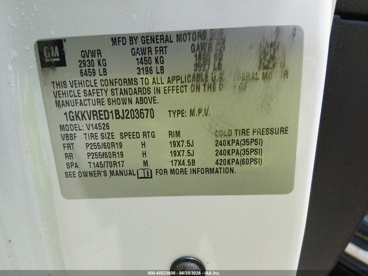 2011 GMC ACADIA SLT-1 thumbnail 10
