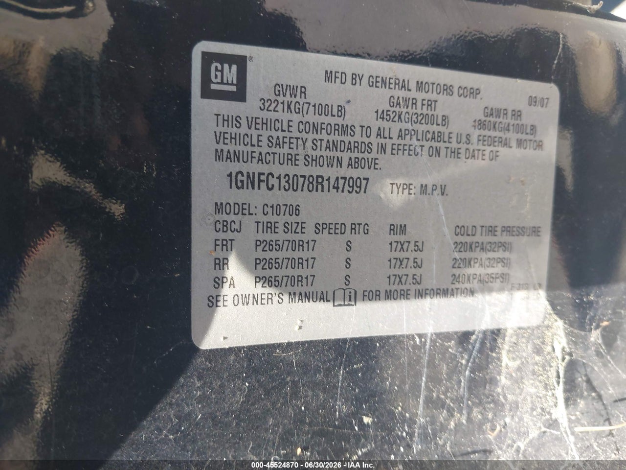 2008 CHEVROLET TAHOE LT thumbnail 10