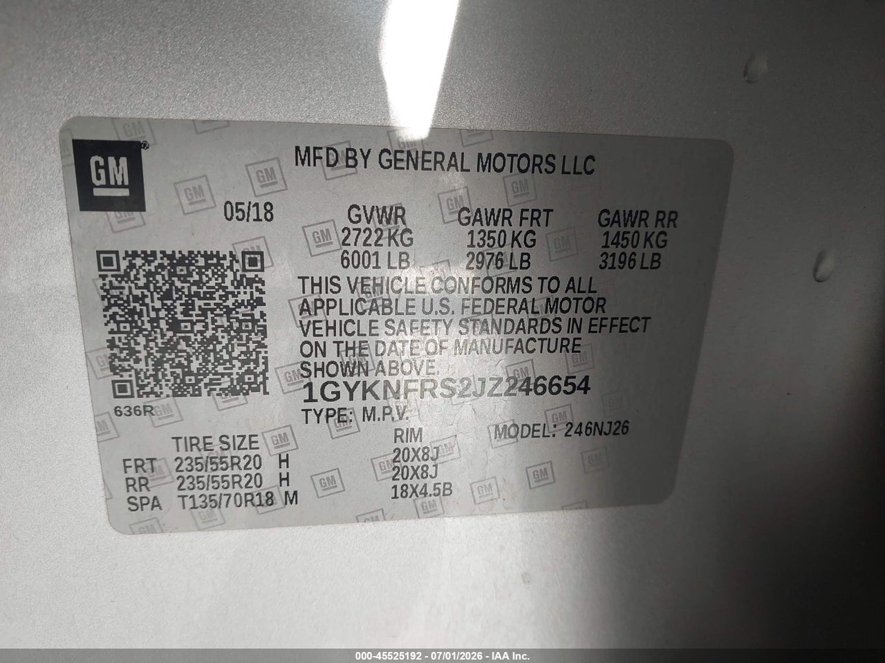 2018 CADILLAC XT5 PREMIUM LUXURY thumbnail 10