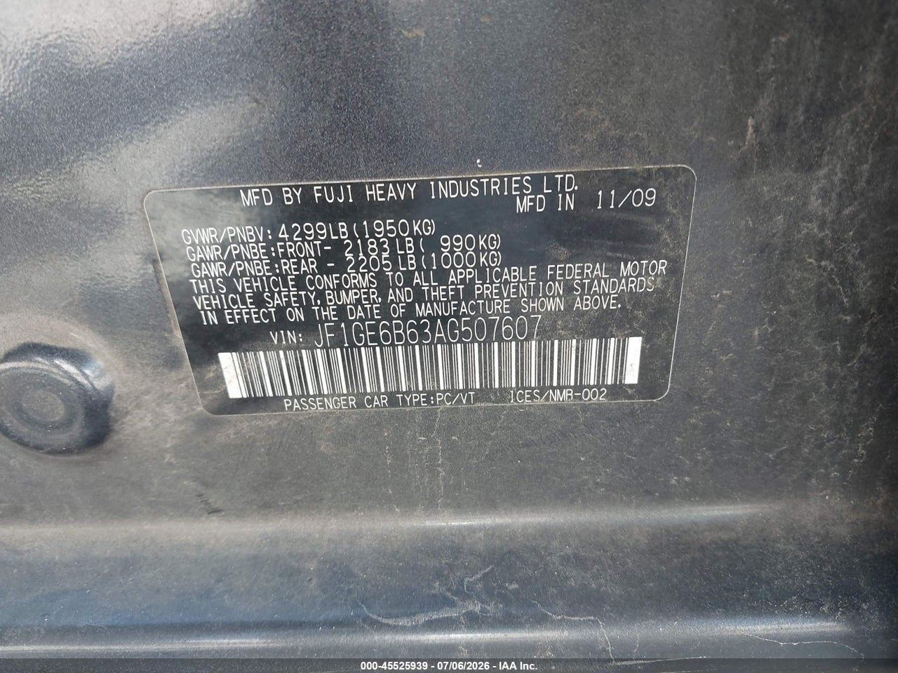 2010 SUBARU IMPREZA 2.5I PREMIUM thumbnail 10