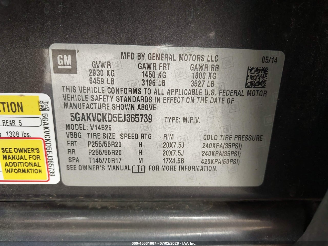 2014 BUICK ENCLAVE PREMIUM thumbnail 10