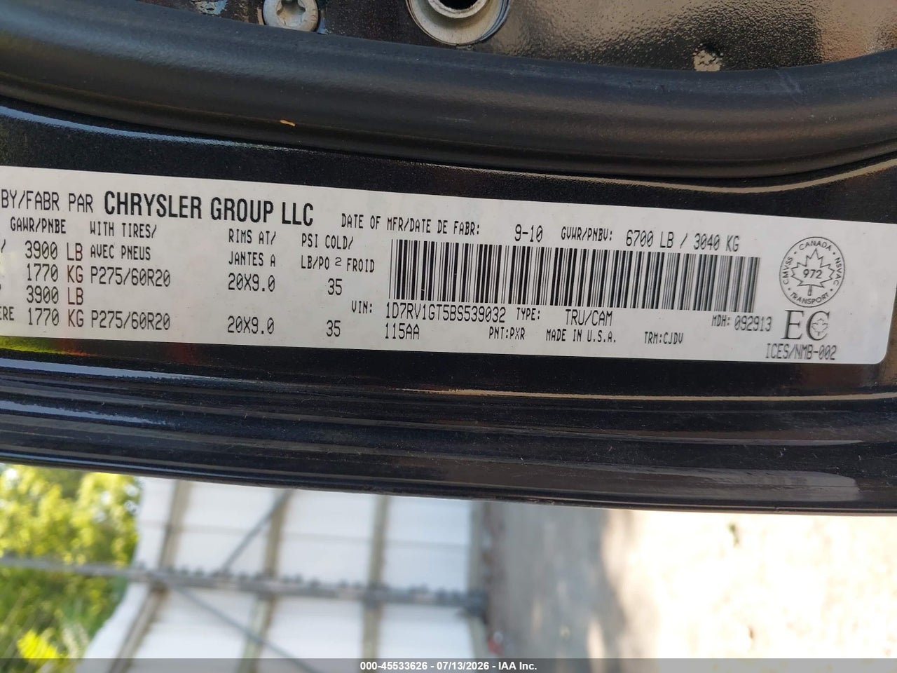 2011 RAM RAM 1500 SPORT thumbnail 10
