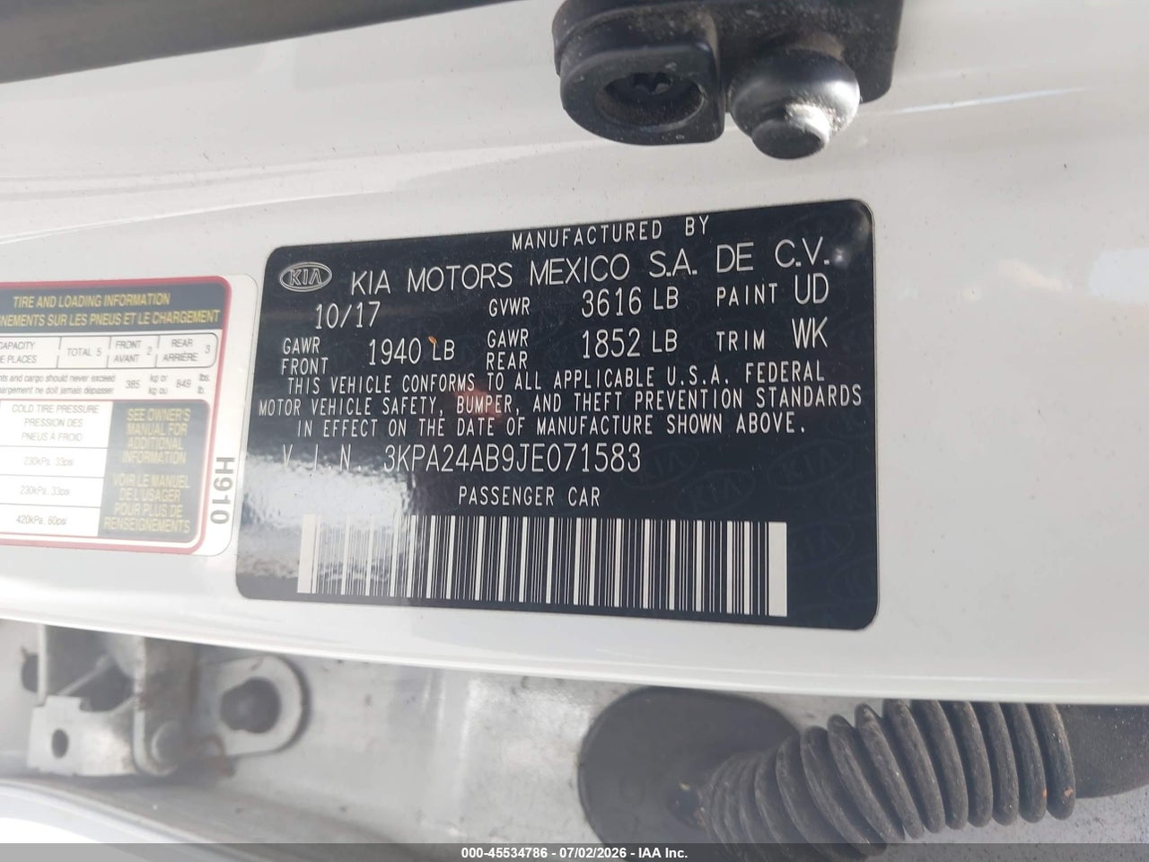 2018 KIA RIO LX thumbnail 10