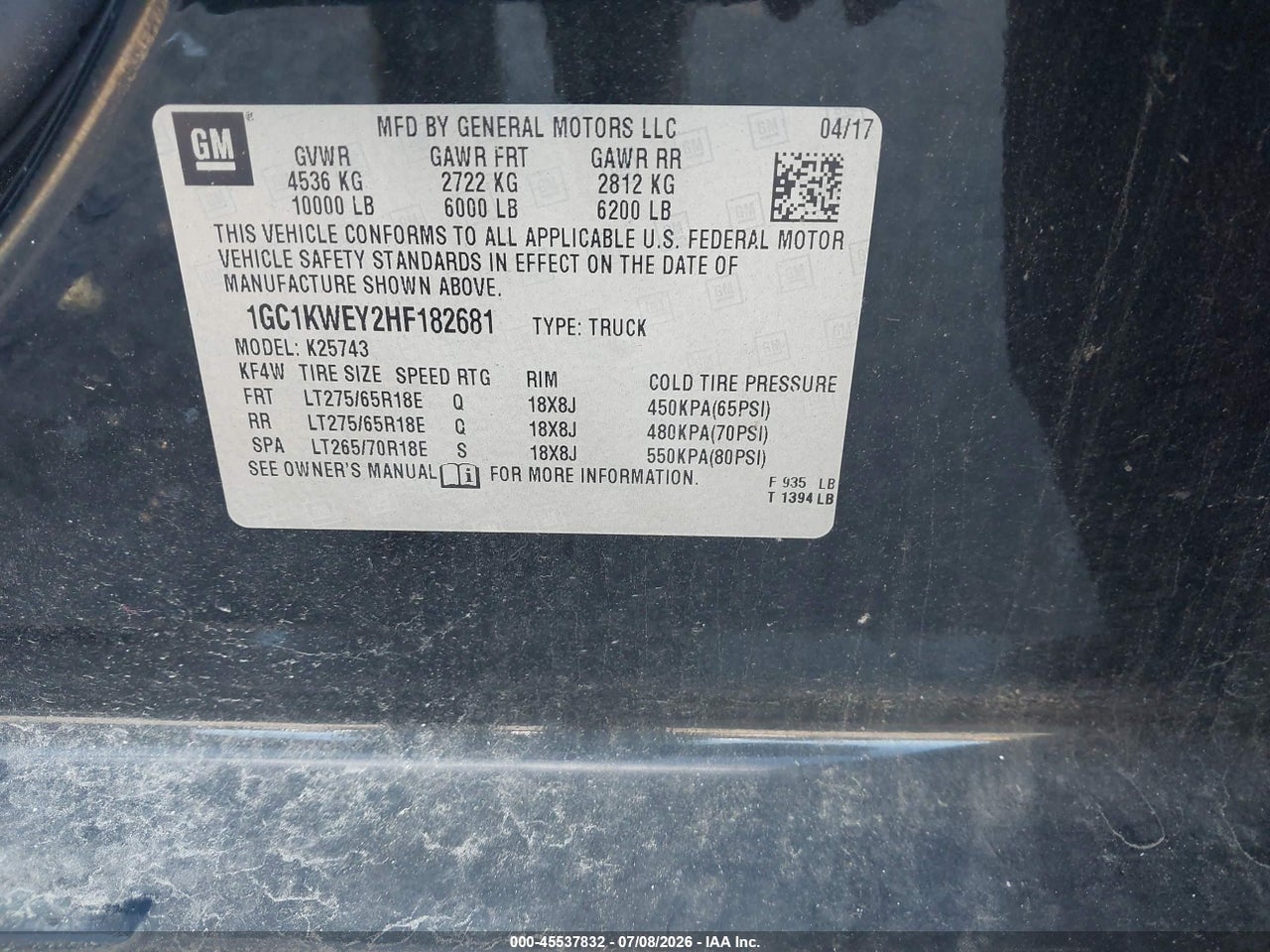 2017 CHEVROLET SILVERADO 2500HD LTZ thumbnail 10