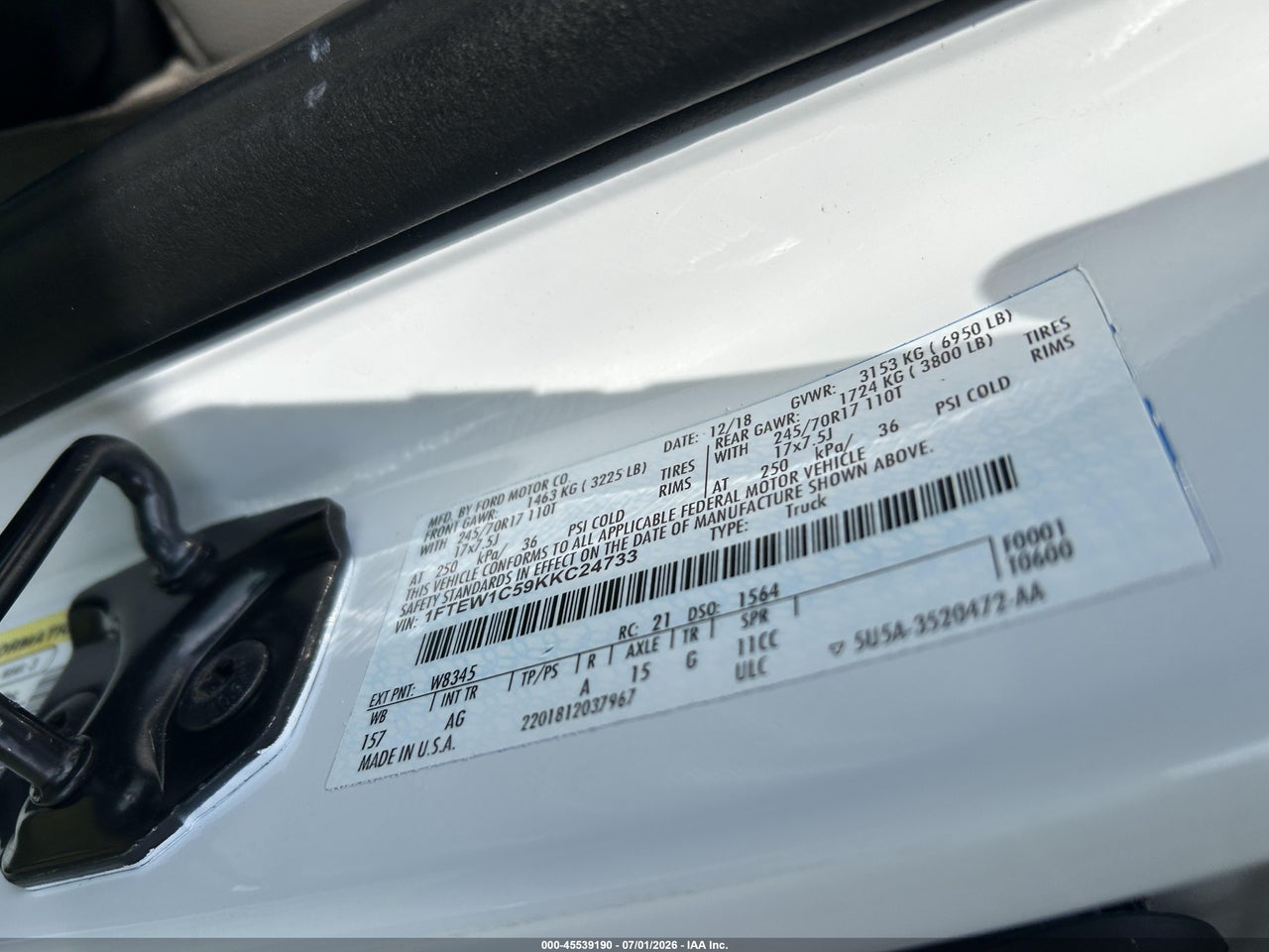 2019 FORD F-150 KING RANCH/LARIAT/PLATINUM/XL/XLT thumbnail 10