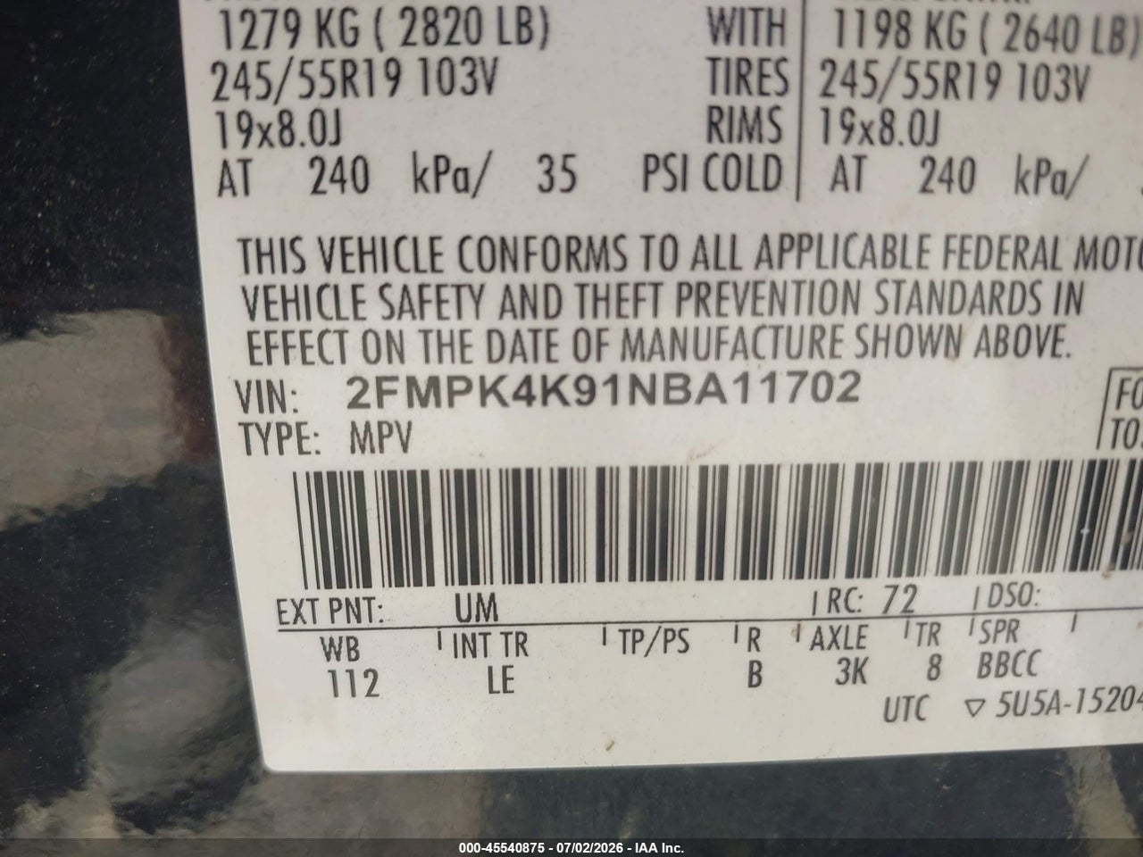 2022 FORD EDGE TITANIUM thumbnail 10