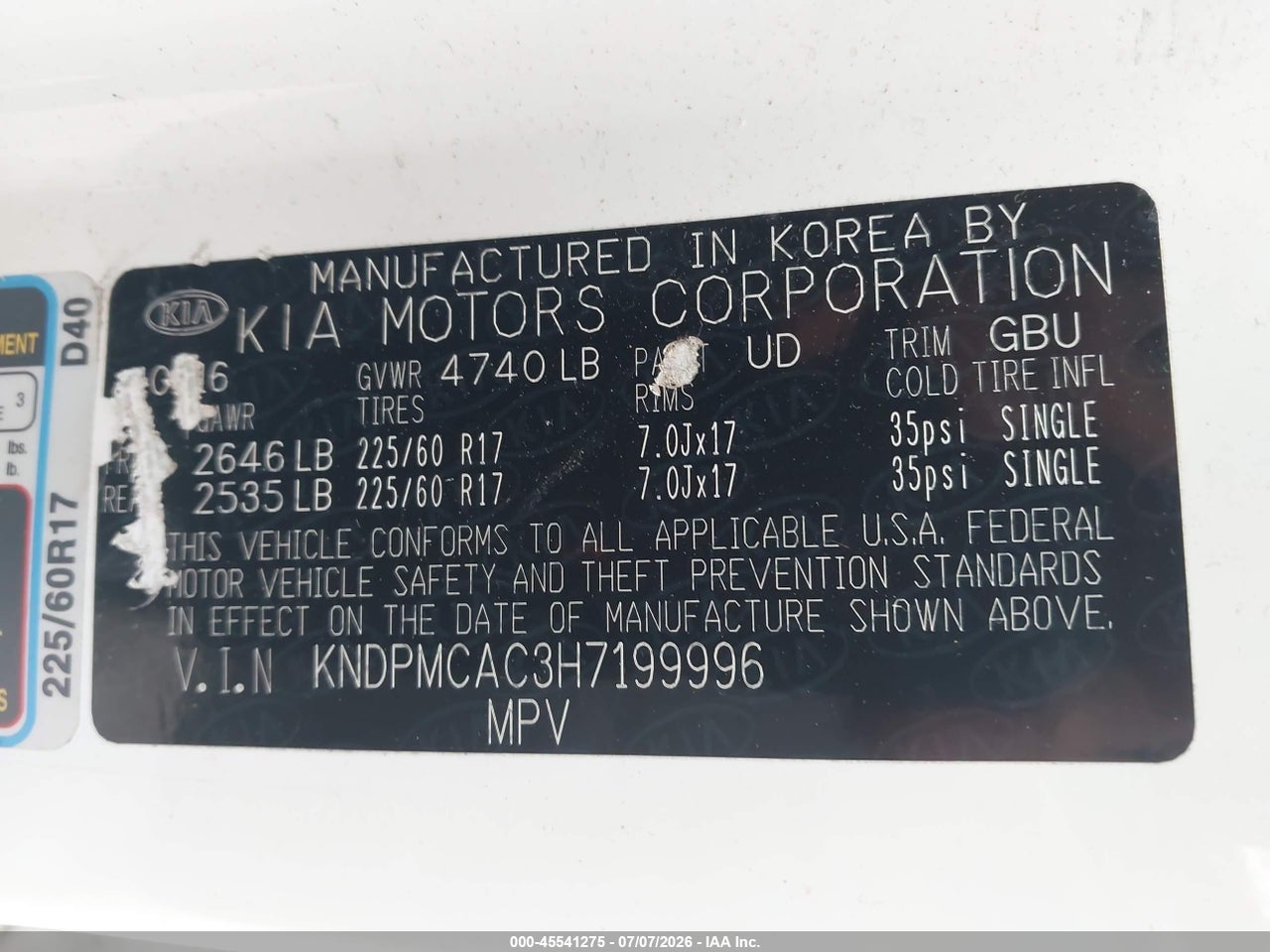 2017 KIA SPORTAGE LX thumbnail 10