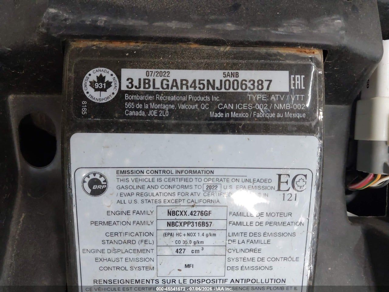 2022 CAN-AM OUTLANDER 450/450 DPS/MOSSY OAK HUNTING EDITION 450 DPS thumbnail 11