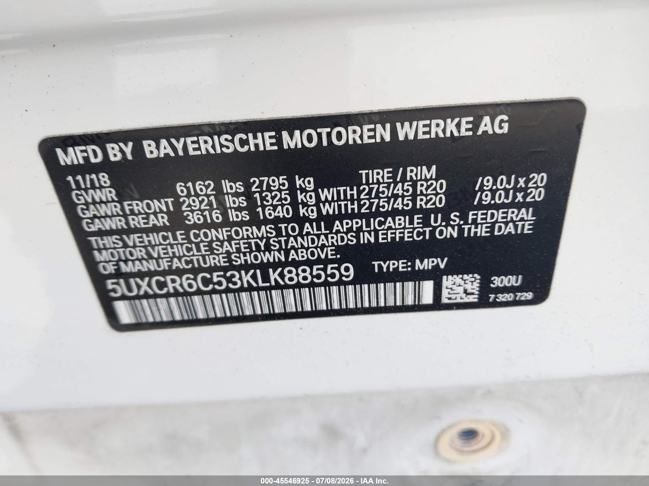2019 BMW X5 XDRIVE40I thumbnail 10