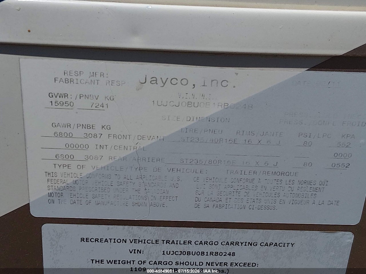 2011 JAYCO OTHER   thumbnail 10