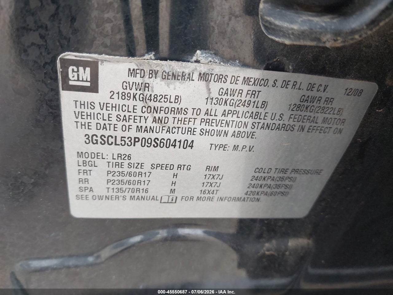 2009 SATURN VUE XR thumbnail 10