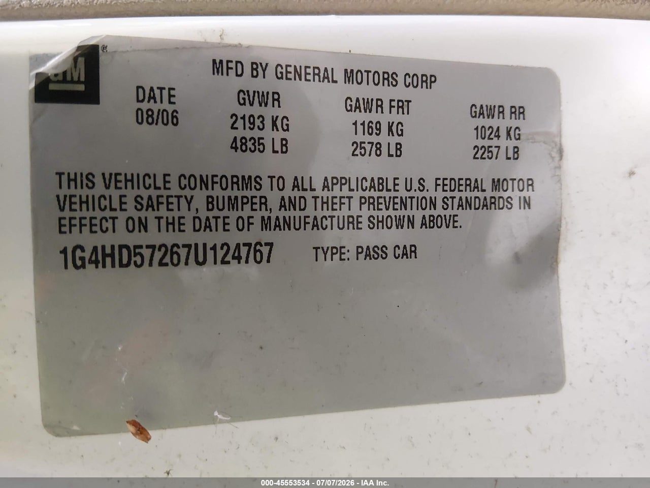 2007 BUICK LUCERNE CXL thumbnail 10