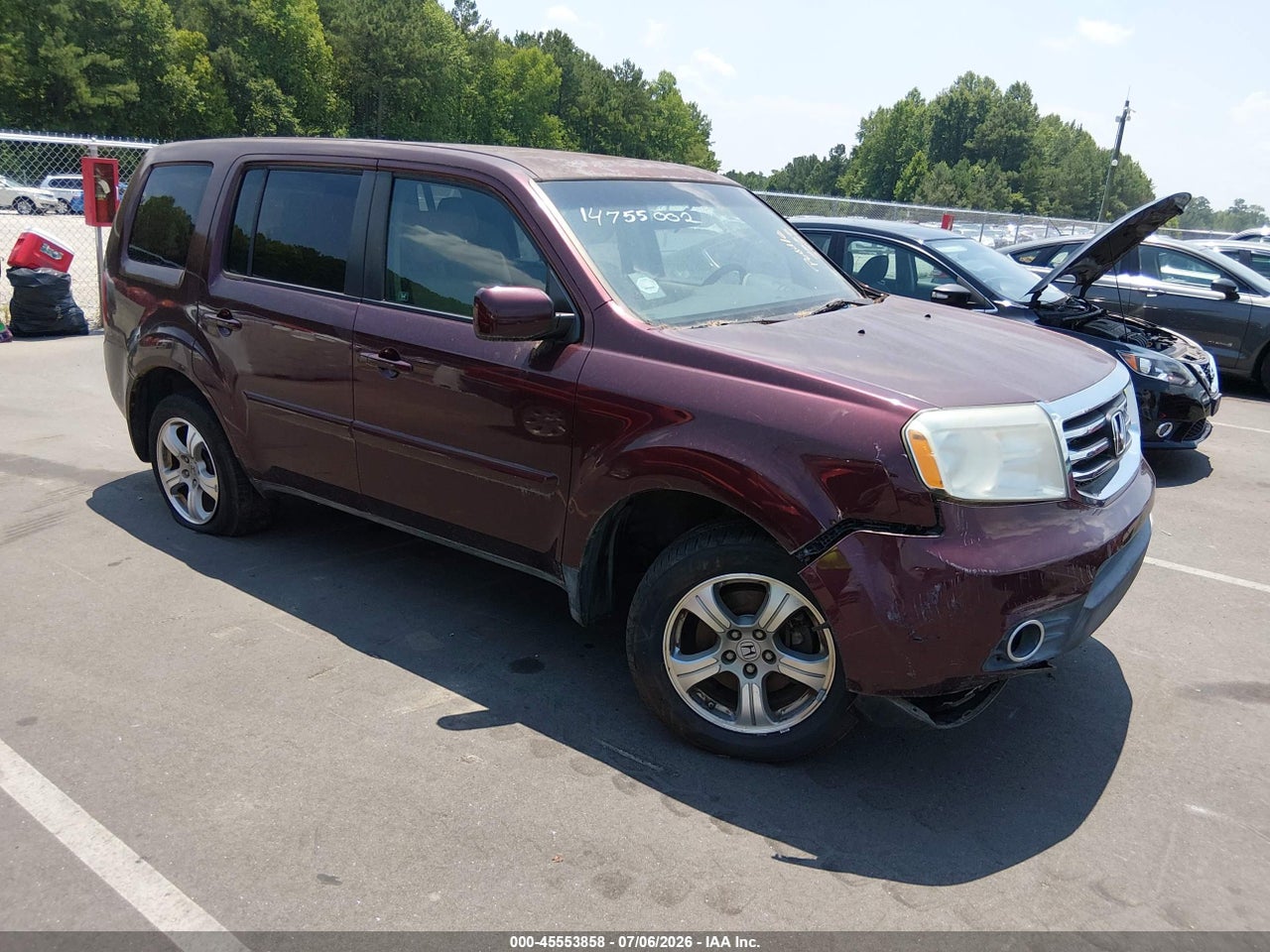 2012 HONDA PILOT EX thumbnail 2