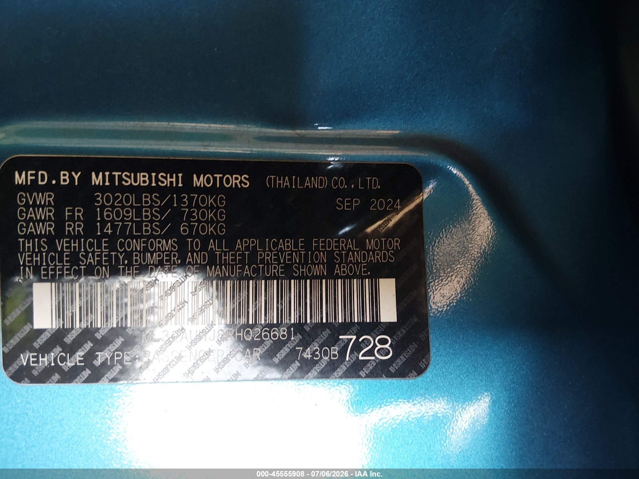 2024 MITSUBISHI MIRAGE ES/LE thumbnail 10