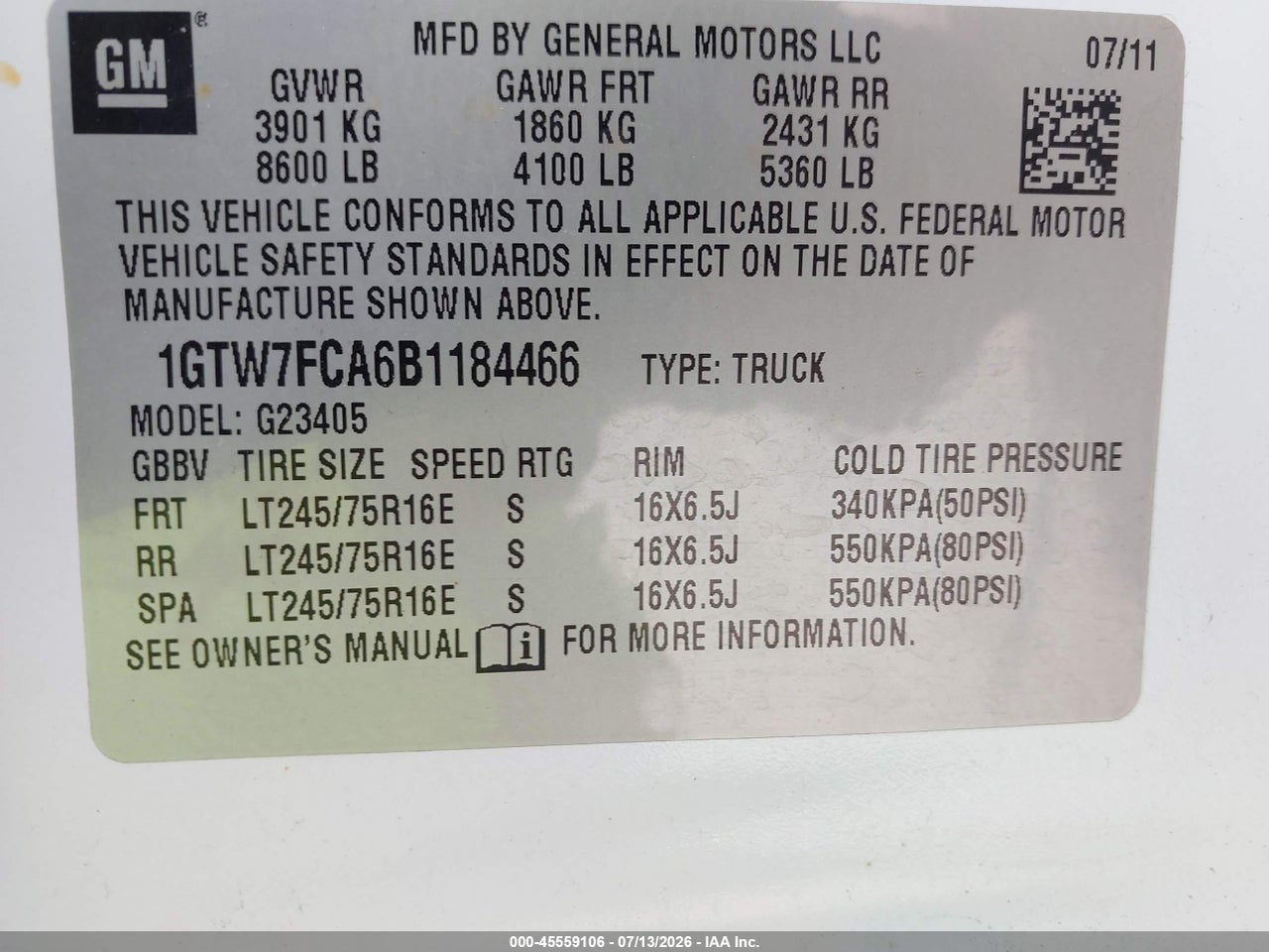 2011 GMC SAVANA 2500 WORK VAN thumbnail 10
