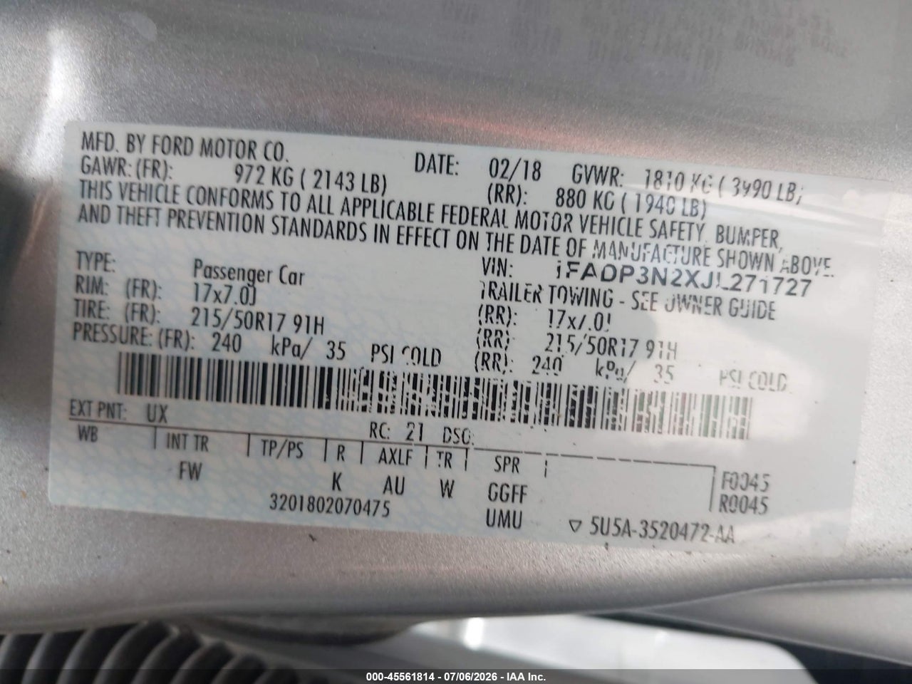 2018 FORD FOCUS TITANIUM thumbnail 10