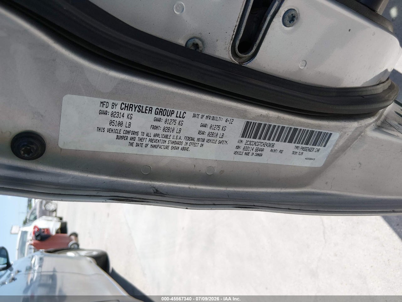 2012 CHRYSLER 300 LIMITED thumbnail 10