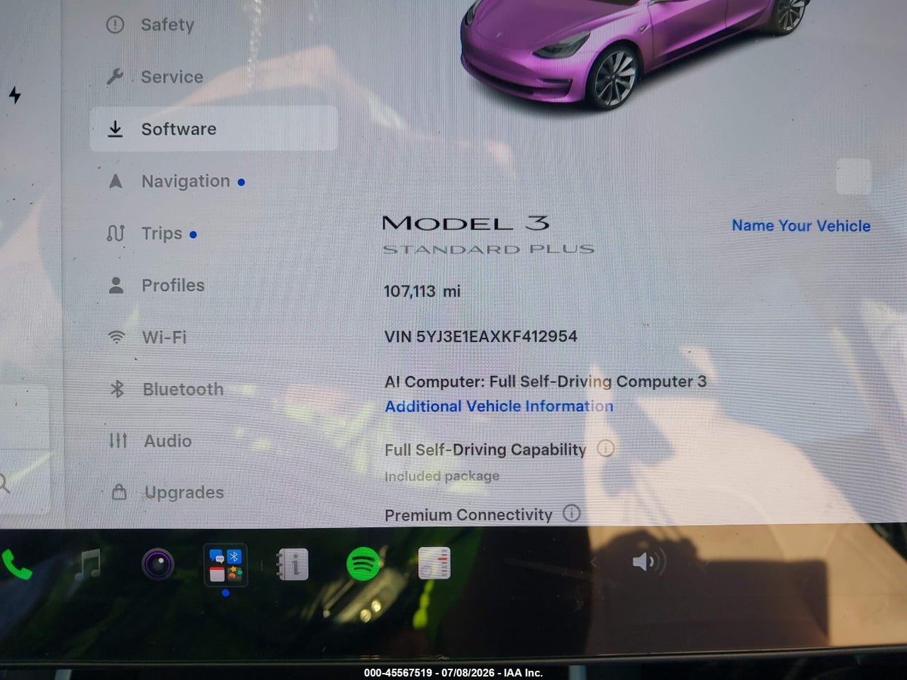2019 TESLA MODEL 3 LONG RANGE/MID RANGE/STANDARD RANGE/STANDARD RANGE PLUS thumbnail 8