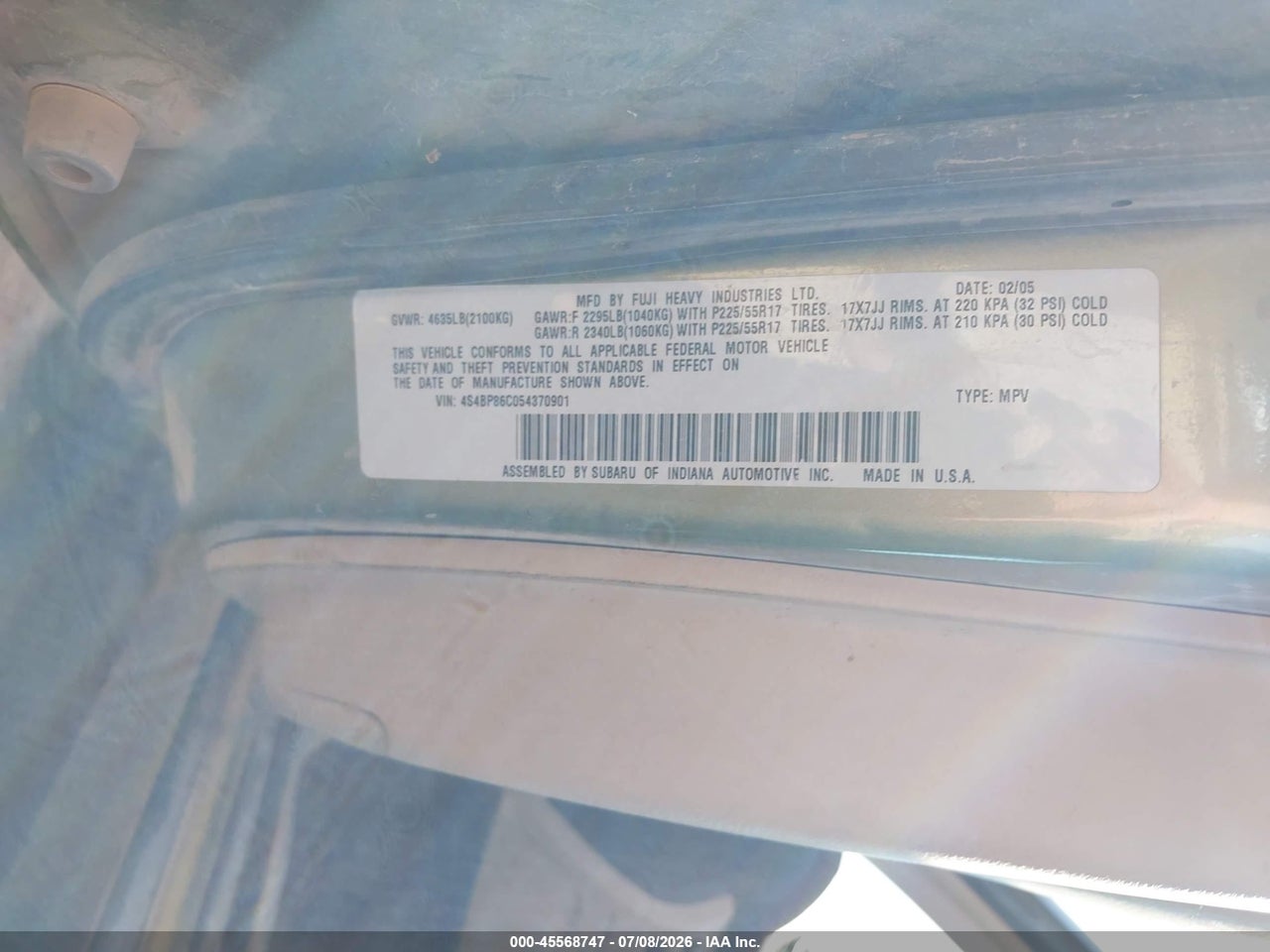 2005 SUBARU OUTBACK 3.0R L.L. BEAN EDITION thumbnail 10