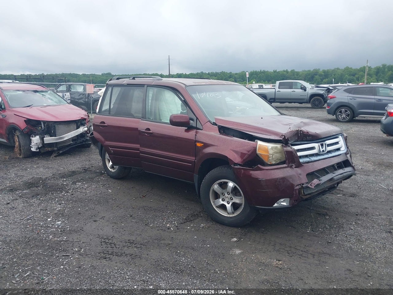 2007 HONDA PILOT EX thumbnail 2