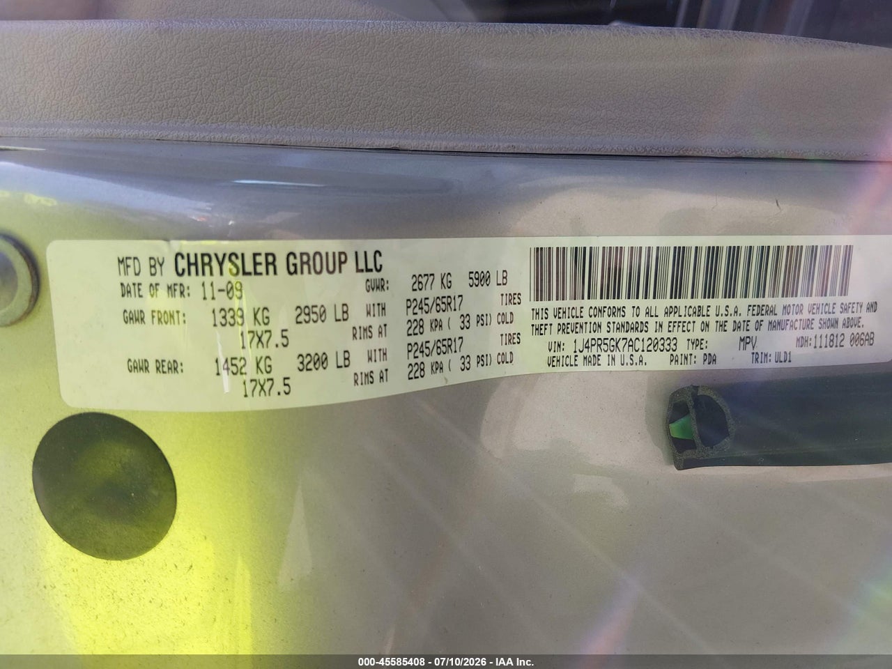 2010 JEEP GRAND CHEROKEE LIMITED thumbnail 10