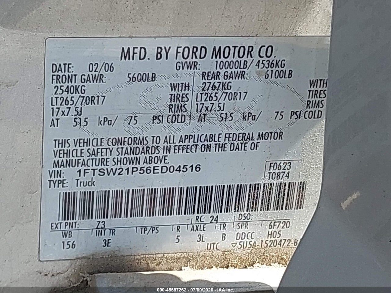 2006 FORD F-250 LARIAT/XL/XLT thumbnail 10