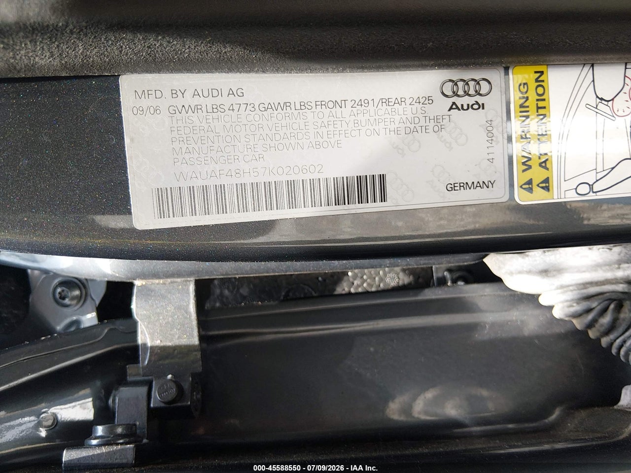 2007 AUDI A4 2.0T thumbnail 10