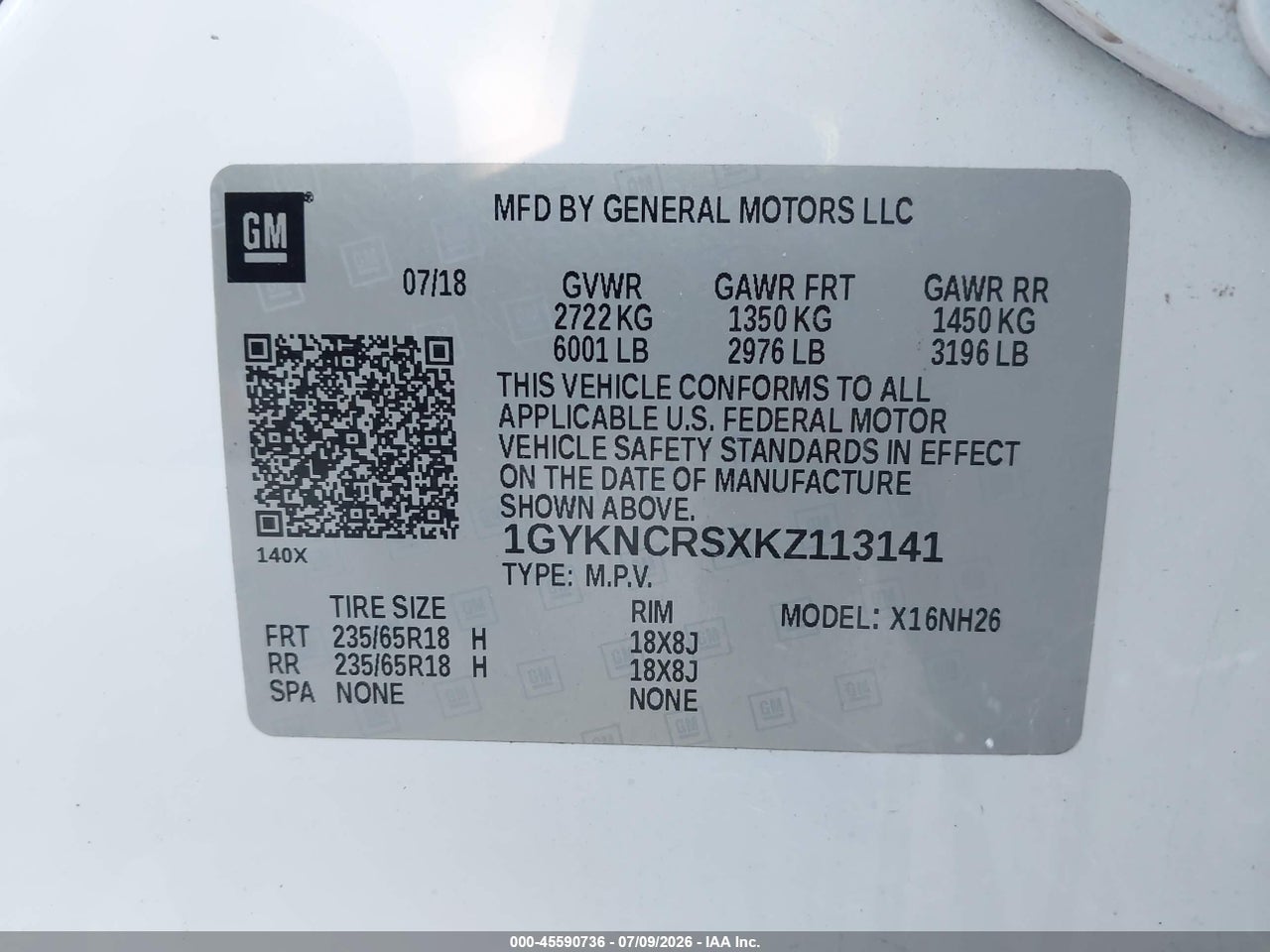 2019 CADILLAC XT5 LUXURY thumbnail 10